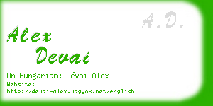 alex devai business card